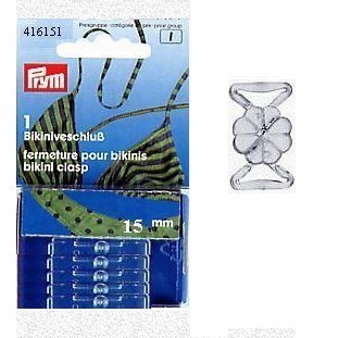 416151 CLIPS BIKINI PLAST.TRASP.15mm