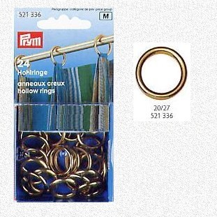 521332 ANELLI PER TENDE OTTONE 13/18