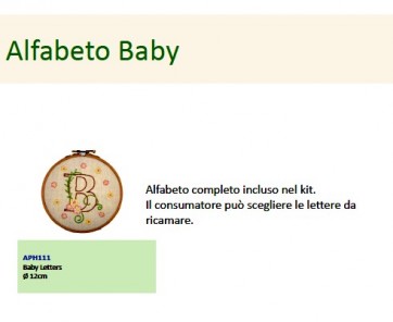 AHP111 KIT RICAMO BABY LETTERS AW18