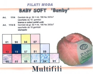 BABY SOFT BAMBI T.U. COT. AGUGL.10x50gr