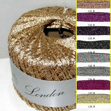 POMPEUX LONDON LAME`MULTICOL CABLE' 20g