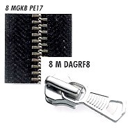 CERNIERE 8 OTTONE ANTICO DIV. YKK 80cm