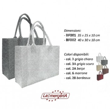 BF002 BORSA FELTRO 40X30X10cm