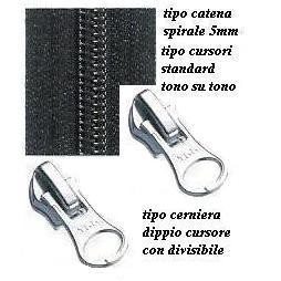 CERNIERE 6 SPIR DOPP.CURS.DIV. YKK 45cm