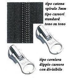 CERNIERE 6 SPIR DOPP.CURS.DIV. YKK 75cm