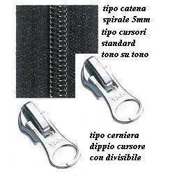 CERNIERE 6 SPIR DOPP.CURS.DIV. YKK 105cm