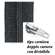 CERNIERE 3 SPIR DIV DOPP.CURS. YKK 60cm