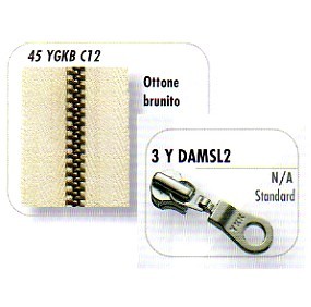 CERNIERE 4,5 OTTONE OTT.ANT. YKK 14cm