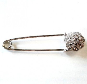 SPILLE KILT NICHEL E STRASS cm 7,5 (3)