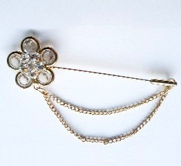 SPILLONI CON CATENELLA FIORE STRASS (3)