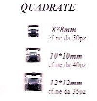 STRASS ACRILICO QUADRATO 8x8mm ??pz STRASS ACRILICO QUADRATO 8x8mm ??pz