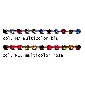 CH435 CATENA STRASS BLU/ROSA 7mm (4,5)