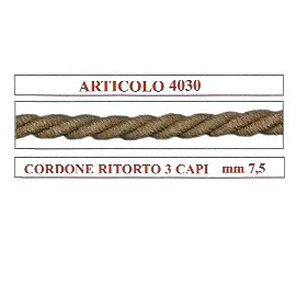 4030 CORDONE TRE CAPI RITORTO 7,5mm (25)