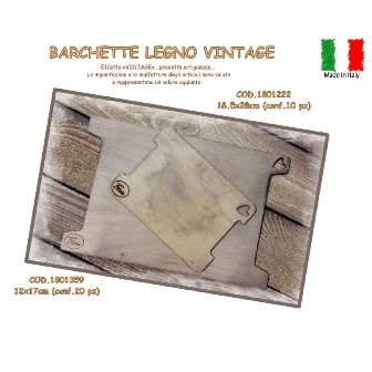 MIRTA BARCHETTA VINTAGE LEGNO 18,5x28cm
