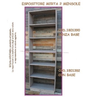 ESPOSITORE LEGNO 2 MENSOLE C/BASE 67x105