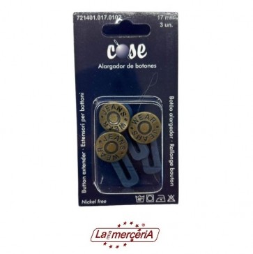 721401 BOTTONI JEANS 17mm EXTENS 3pz