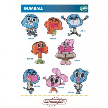 3423 APPLICAZIONI RICAMATE GUMBALL