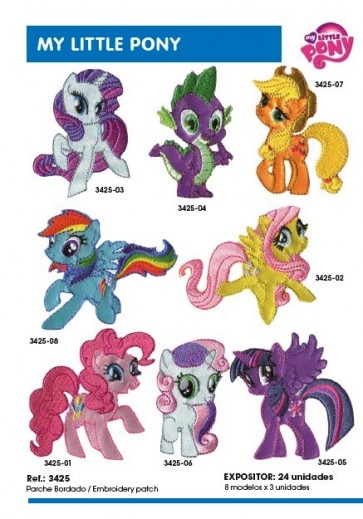 APPLICAZIONI RICAMATE LITTLE PONY