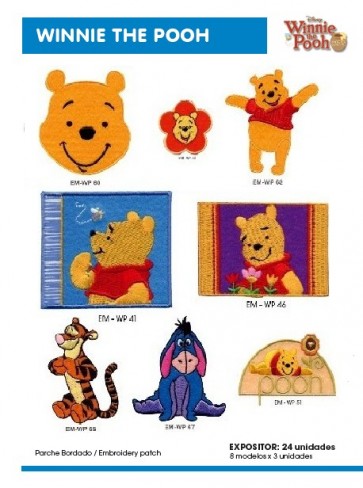 APPLICAZIONI RICAMATE WINNIE POOH 8x3