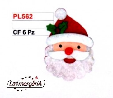 APPL562 APPLICAZ.FELTRO BABBO NATALE 6pz