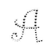 APPLICAZIONI STRASS TERMO ALFABETO SMG