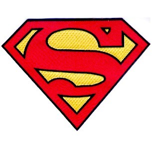 APPLICAZIONI RICAMATE SUPERMAN 200x150mm