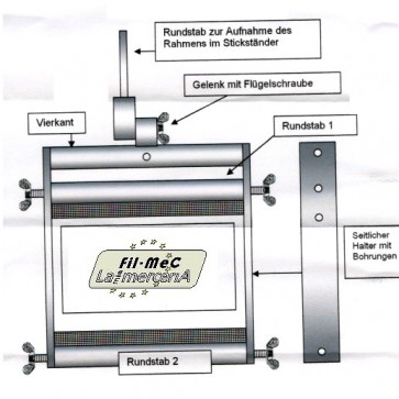 TELAIO E SUPPORTO PER NASTRO H15cm