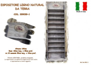 ESPOSITORE NASTRI LEGNO NATUR. 180x60x35