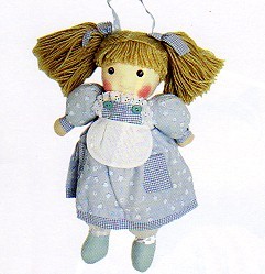 368349 BAMBOLA CON CARILLON 38cm RICAMO IDEE PER IL BABY RICAMO SHOP