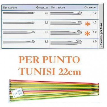 UNCINETTI ALOX P.TUNISI cm22 N.4,5-5