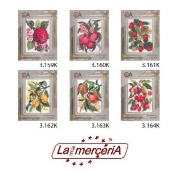 LE VETRINE KIT RICAMO 301 20x25cm FRUTTA