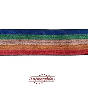 700516 BORDO RIGHE ELASTICIZZ.LAME' 4cm
