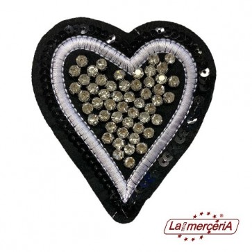 858206 APPLICAZIONE CUORE STRASS