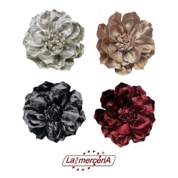 131711 APPLICAZIONE FIORE POLIEST. 11cm