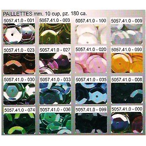 PAILLETTES CUP COUVETTE 10mm 180pz