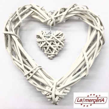 5412 60 CUORE DI VITICCIO 21x26cm BIANCO