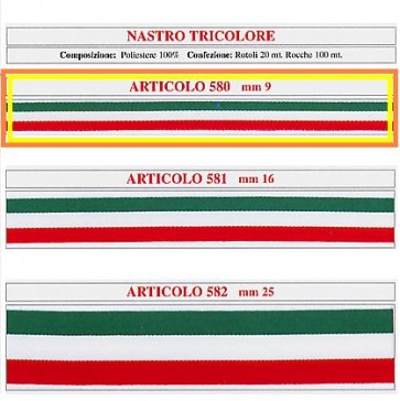 580 NASTRO TRICOLORE 09mm (20)