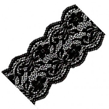 LS301 PIZZO ELASTICIZZ. H.70mm NERO (20)