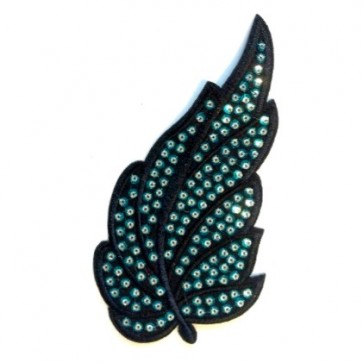 897304  APPLICAZIONE FOGLIA C/PAILLETTES