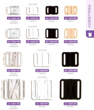 166.56 GANCI COSTUME PLASTICA mm20x12pz