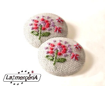 BOTTONI ROTONDI DA RICAMARE 3pz DA 38mm