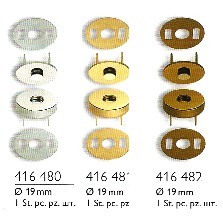 416481 CHIUSURA MAGNETICA COL/ORO 1pz