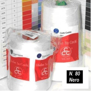 7802 N.80 FILO COTONE  NERO 5000m