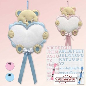 FN1066.B FIOCCO NASCITA ORSO+CUORE