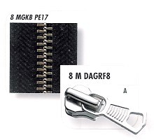 CERNIERE 8 OTTONE ANTICO FISSO YKK 18 cm