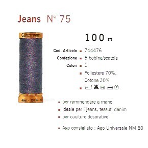 FILO JEANS 100m IMPUNTURE sfuso