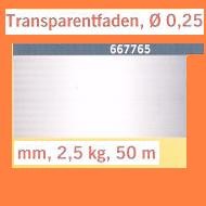 667765 FILO TRASPARENTE 0,25mm 50m