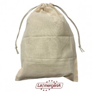 989.65 SACCHETTO COT.C/CORD.35x27cm ECRU
