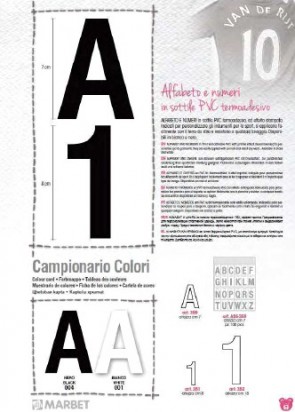 351 NUMERI AMERICANI TERMOADESIVI h8cm