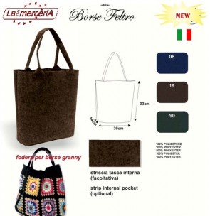 BL303 BORSA IN FELTRO DA DECORARE